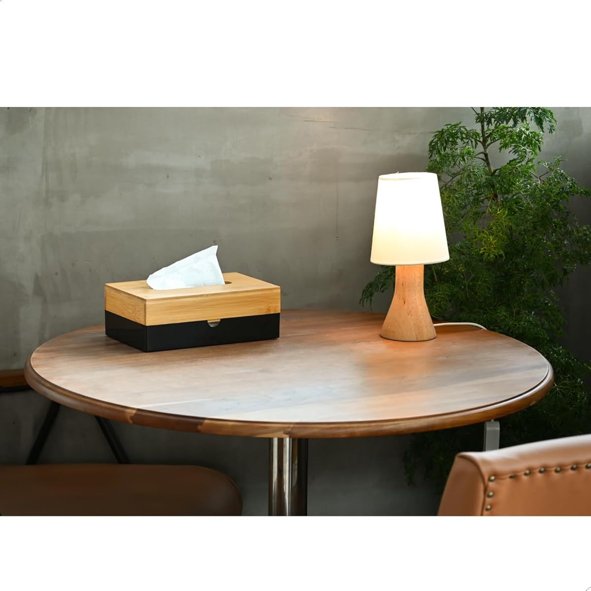 Bamboo Tissue Box Cover - Modern Minimalist Bathroom, Living Room, Office Decor - Space-Saving Rectangular Tissue Holder - Compatible with Standard Tissues - Elegant Home Decoration Organizer, Bathroom Decor And Accessories, Natural Texture Finish,