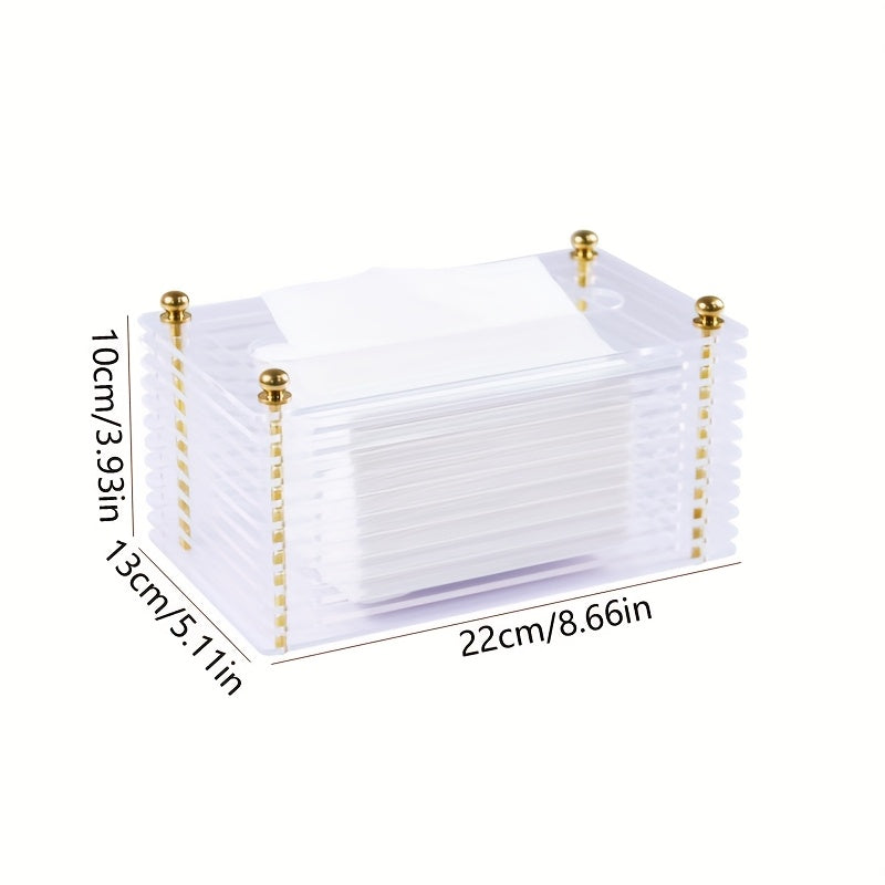 Clear Acrylic Tissue Box Dispenser - Square Rectangular Design with Polished Finish, Durable Plastic Napkin Holder for Bathroom, Kitchen & Car - Holds Multiple Tissues, Space-Saving Countertop Organizer for Dryer Sheets & Facial Tissues, Bathroom