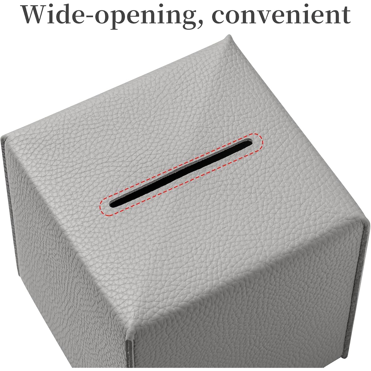 Modern Square Tissue Box Cover - Durable Plastic Holder with Bottom Belt, 5"x5"x5" Grey Organizer for Bathroom, Bedroom, Hotel & Office Desk - Sleek Minimalist Design, Space-Saving Storage Solution, Bathroom Organizers And Storage, Bedroom Accessory,