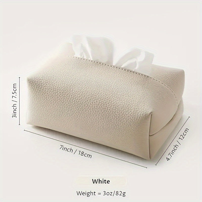 Modern Minimalist Tissue Box - Beige/ Tan/, Durable Napkin Storage Organizer with Open-Access Design for Living Room, Bathroom, Office, Hotel - Home & Commercial Decor in Neutral Colors, Bathroom Accessory, Sleek Aesthetic, Highquality Pouch, Decorative